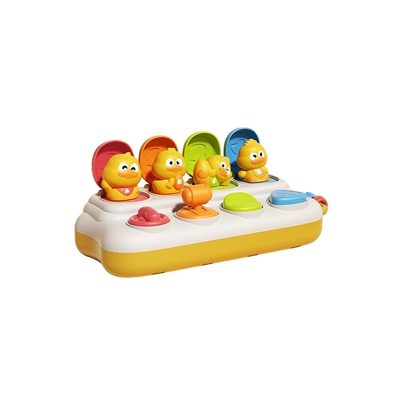 interactive Pop up Animal Toys with Music & Light, Montessori Cause and Effect Toys for 1 Year Old Boy Girl Early Learning Musical Baby Toy 9-12-18 Months STEM Toddler Toy Age 1-2 Gift for Infant