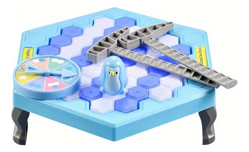 Save The Penguin Ice Tapping Rescue Game, Penguin Trap Board Game with Ice Blocks, Hammer & Spinner, Portable Family Tabletop Game for Kids, Travel, Camping, Game Night & Birthday Parties