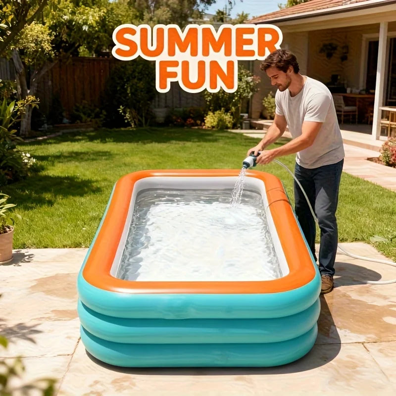 Inflatable Pool for Kids and Adults, Swimming Pool for Toddlers, Outdoor, Garden, Backyard, Summer Water Party