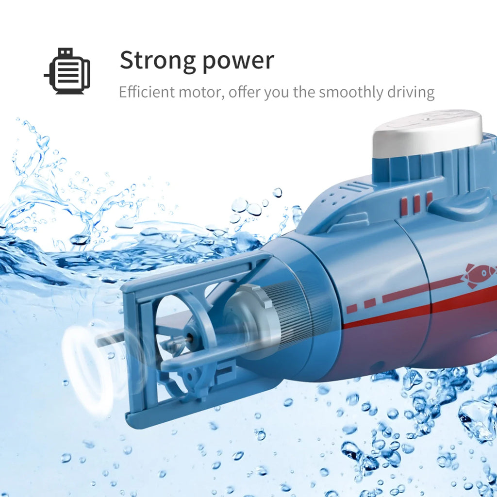Mini RC Submarine Toy Radio Remote Control Tourism Boat Diving Waterproof for Indoor Fish Tank Bathtub Water Kids Birthday Gifts