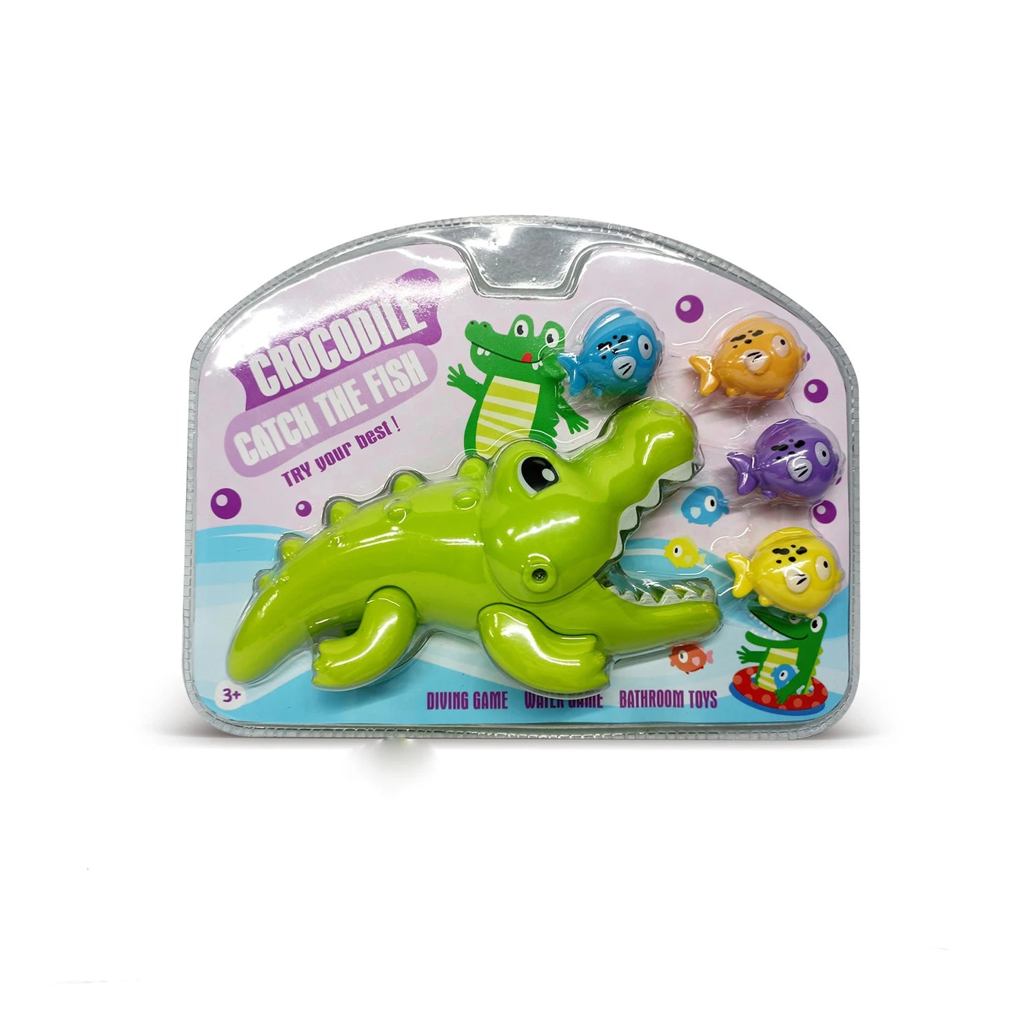 Baby Bath Toy Crocodile and Small Fish for Infant Baby Age 3+ Years Old Toddlers Boys Girls, BPA Free, Kids Shower Gifts