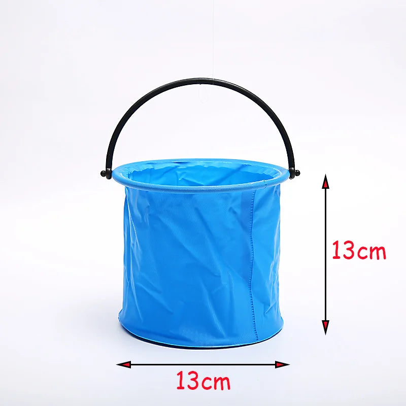 Foldable Pail Bucket, 2L Silicone Collapsible Beach Toys Bucket for Kids, Multi Purpose for Fun Summer Activities, Camping Gear, Beach Essentials