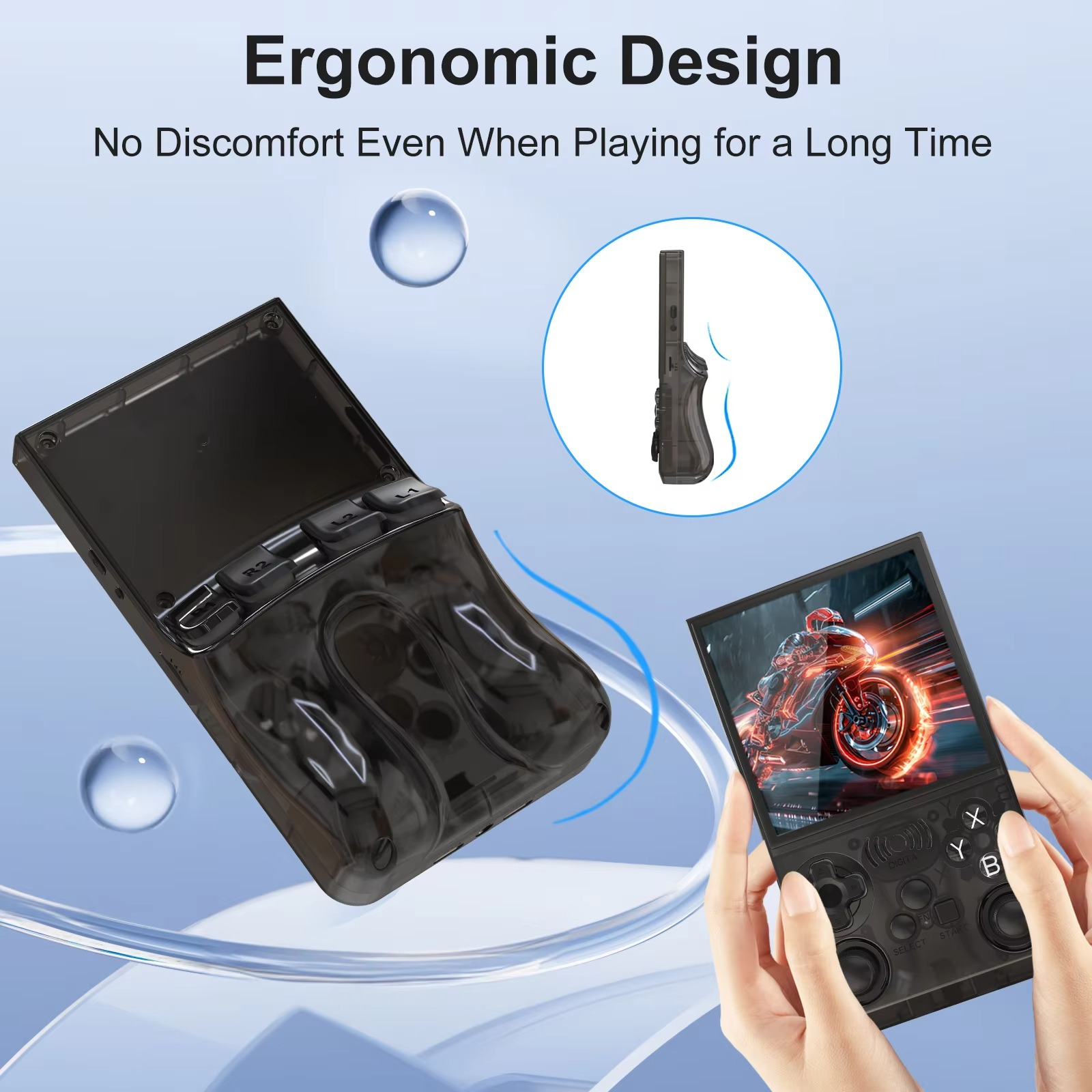 Handheld Game Console, 4.0-Inch IPS 720×720 Screen, 15,000+ Built-In Classic Games, Linux Portable Gaming Console with Dual Hall Joysticks, 3500mAh Battery