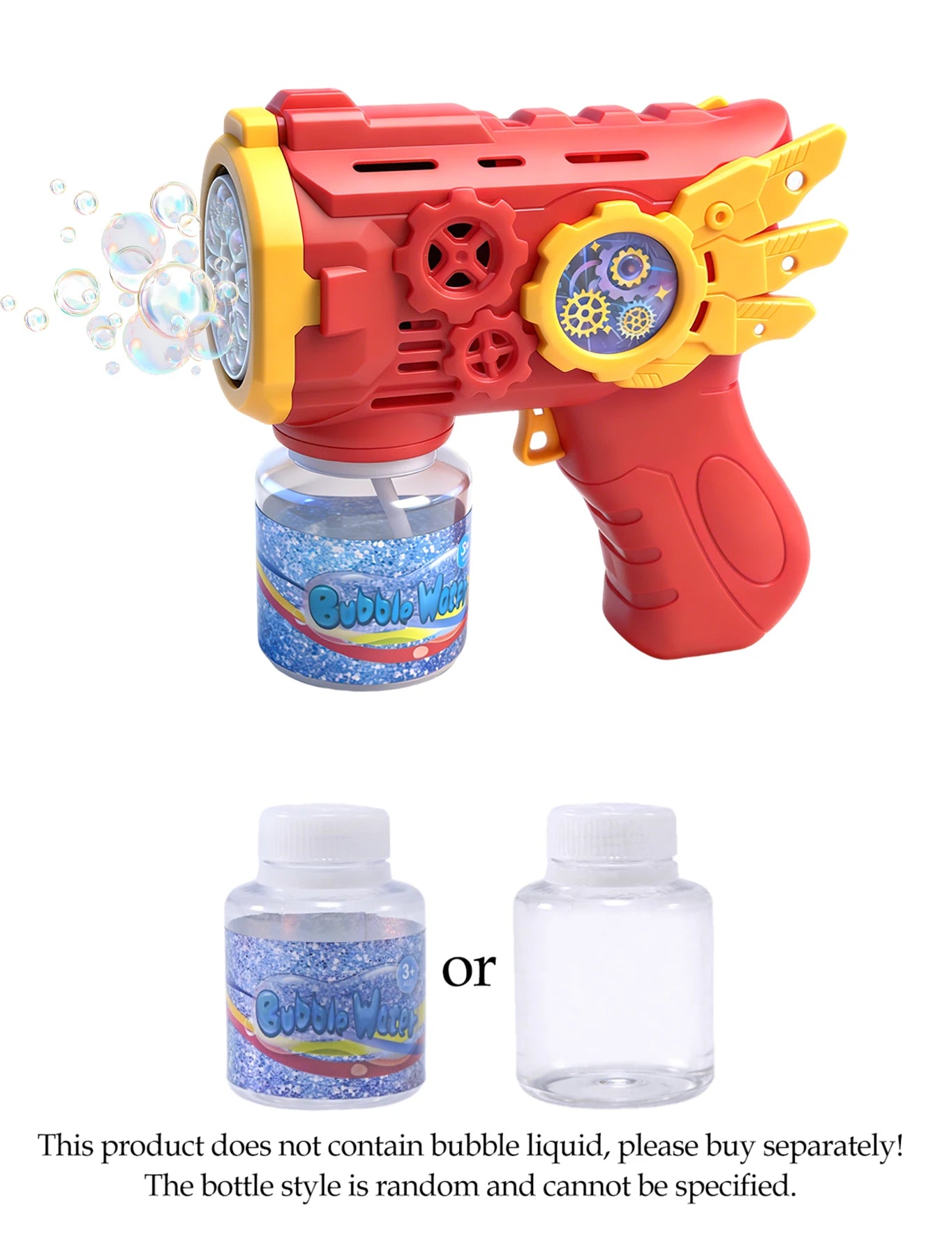 Bubble Gun Toys for 3+ Year Old Kids Boys Girls, Automatic Bubble Machine with Bubble Solution, Summer Outdoor Kids Toys for Ages 3-4,4-6,5-7, Birthday Party Gifts for 3 4 5 6 7 8 Year Old