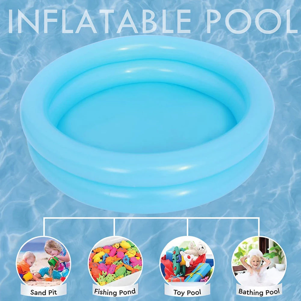 Garden Round Inflatable Baby Swimming Pool, Portable Inflatable Child/Children Little Pump Pool,Kiddie Paddling Pool Indoor&Outdoor Toddler Water Game Play Center for Kids/Girl/Boy