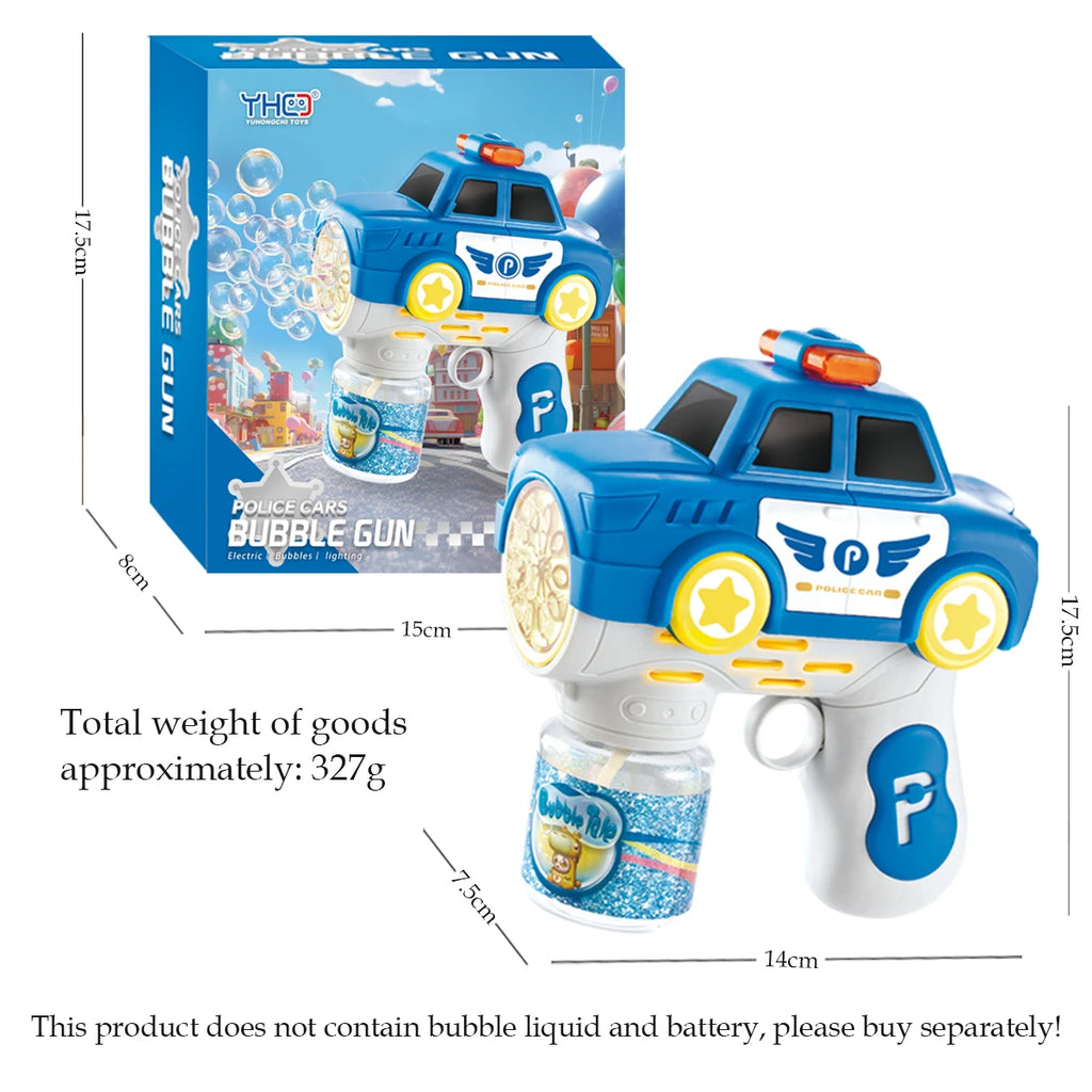 Bubble Gun Machine for Kids, Automatic Bubbles Toys Summer Outdoor Playing with LED Light Gifts not include bubble liquid