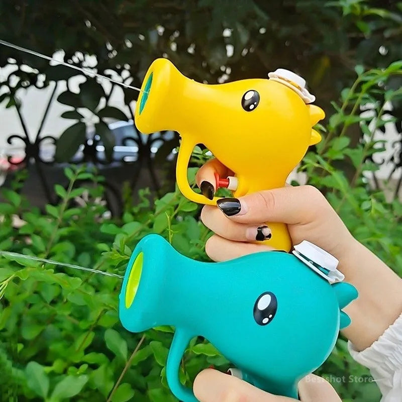 Cartoon Pea Water Gun Kids Summer Outdoor Squirt Blaster Cute Plant Pool Toy Beach Swimming Fight Game for Toddler