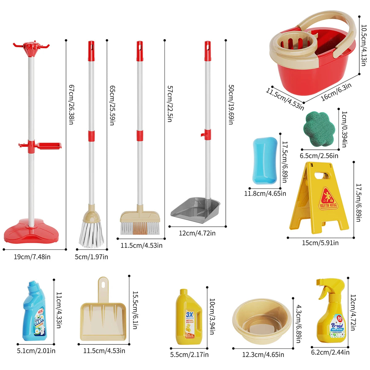 Kids Cleaning Set, Make Chores Fun! Real Working Toddler Cleaning Toy with Mini Spray Mop & Broom Dustpan Set, Pretend Play Montessori Housekeeping Toys, Ideal Gift for Girls Boys Age 3+