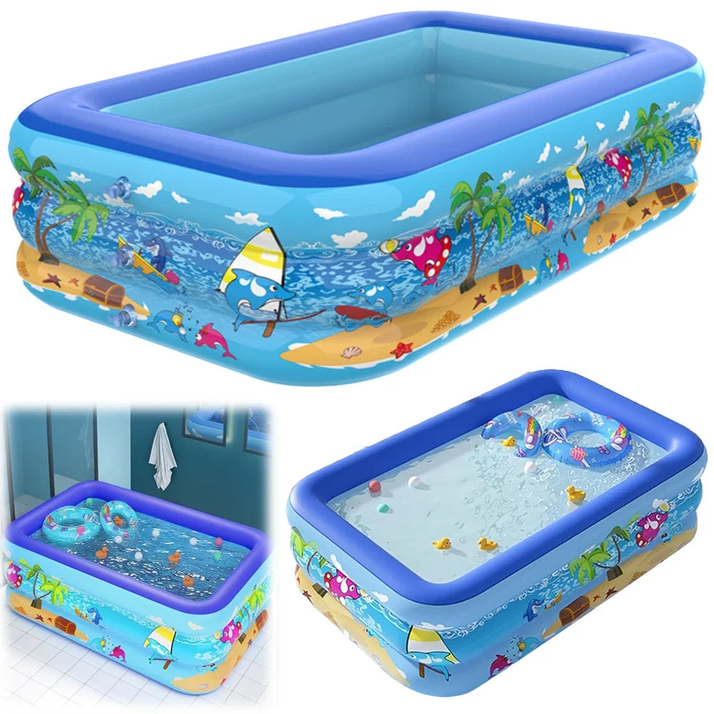 Inflatable Pools with Sprinkler,Upgraded Elephant Inflatable Swimming Pool,Kids Pools for Backyard,Large Inflatable Pool for Adults Blow up Pools