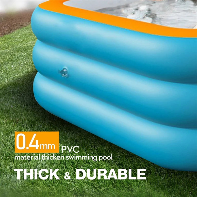 Inflatable Pool for Kids and Adults, Swimming Pool for Toddlers, Outdoor, Garden, Backyard, Summer Water Party