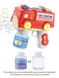Kids Automatic Bubble Gun LED Light & Refill Solution – Leakproof Bubble Blaster, Outdoor Toys Toddlers 3-8, Birthday Gift, Easter Stuffer, Wedding & Party Supplies