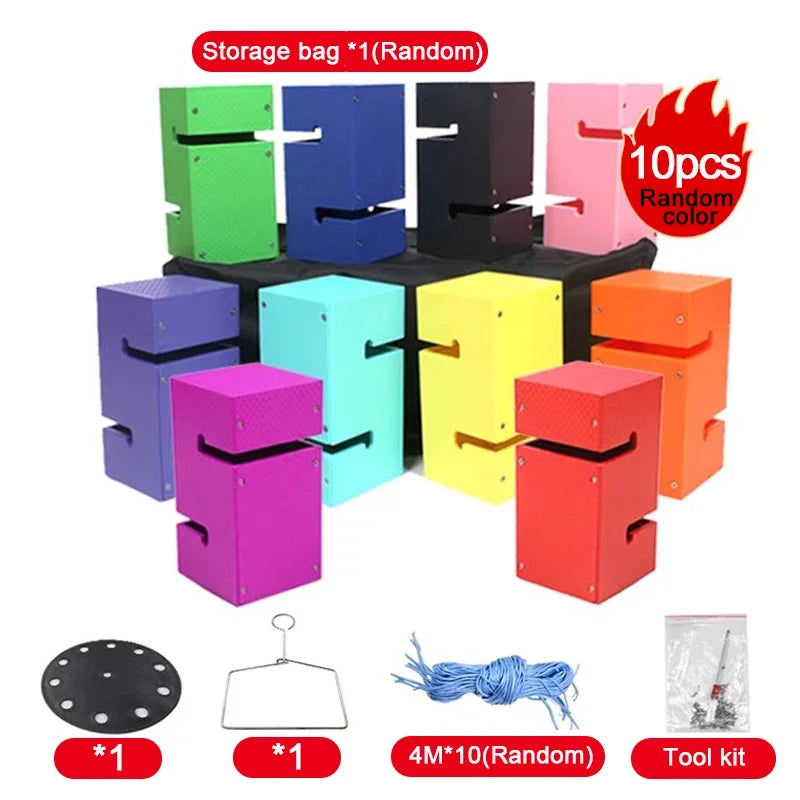 Teamwork Blocks Set,  Team Building Games for Adults, Durable ABS Activity Kits for Corporate Work, Giant Tower Stack Game Office & Outdoor