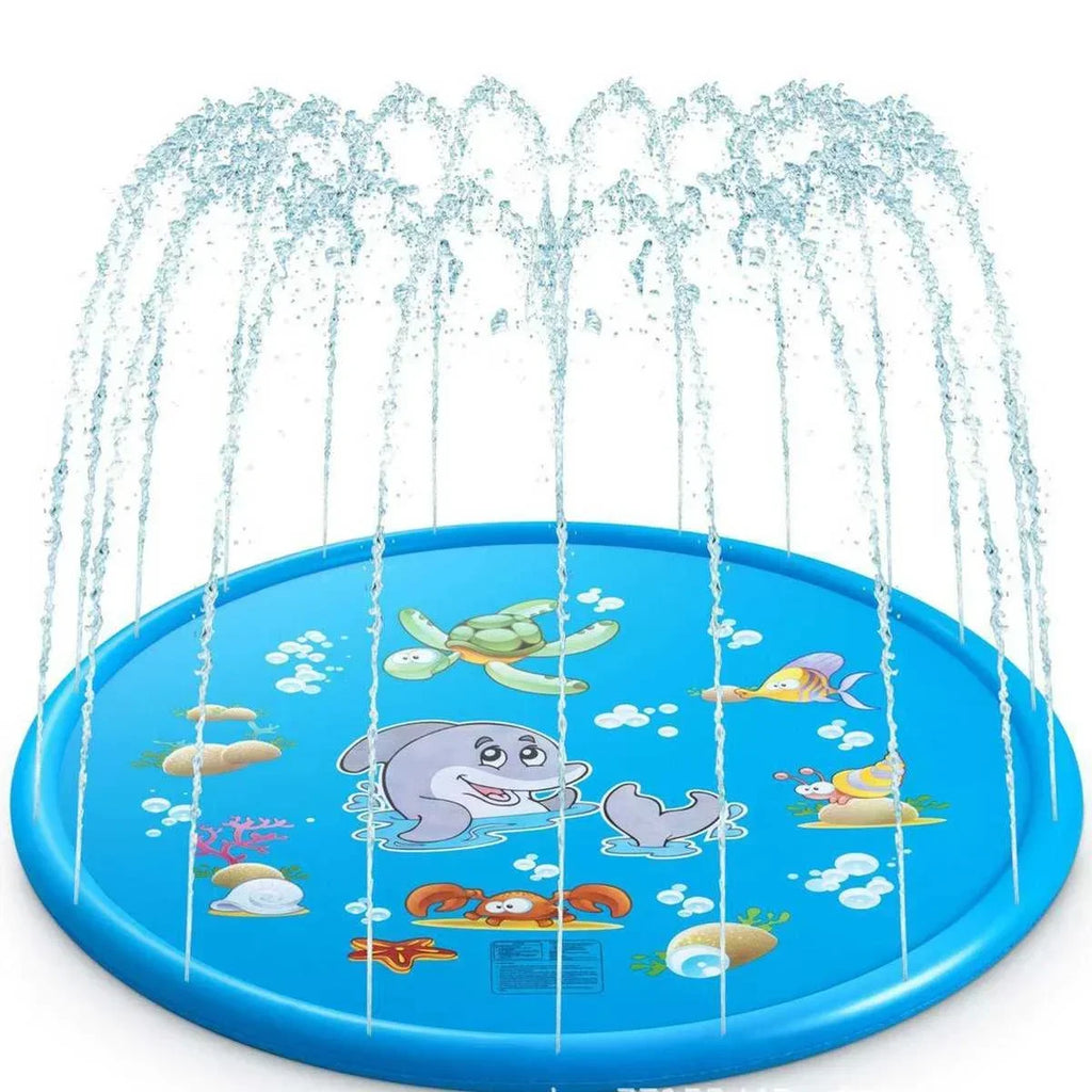 Non-Slip Splash Pad Sprinkler - Outdoor Water Toys Play Mat for Toddlers Kids Dogs, Outside Thickened Sprinkler Pool Party Durable Backyard Fountain for Girls Boys Pets