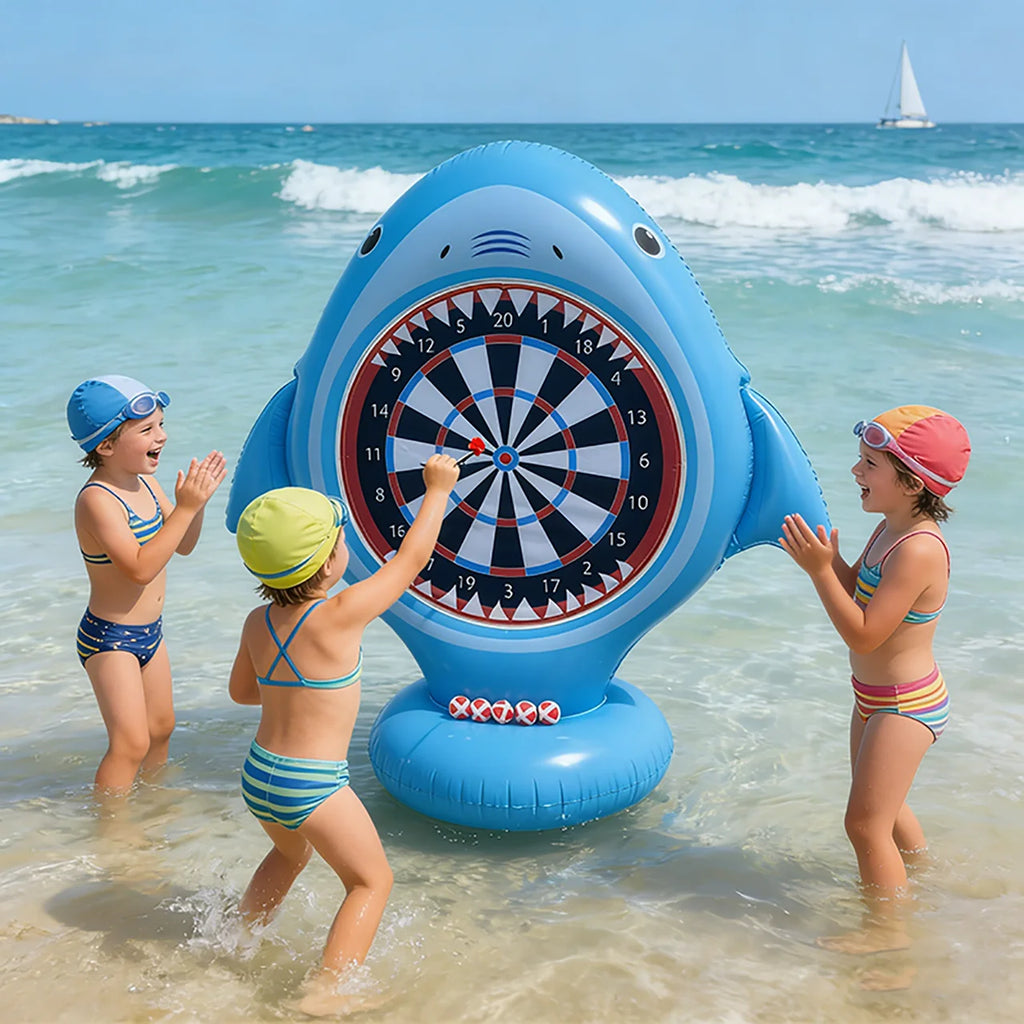 Inflatable Dart Toss Pool Toy Set, Giant Pool Game for Kids Ages 8–12, Teens & Adults, Floating Dart Board Water Toy , Fun Summer Pool Party, Indoor/Outdoor Play