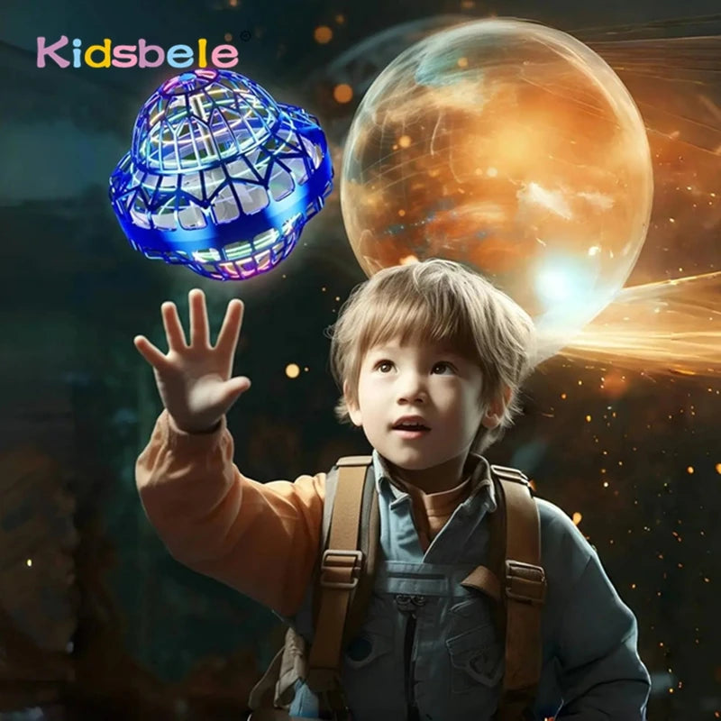 Flying Orb Ball (Blue, 2026 Upgraded) with Dazzling Lights, Magic Hover Spinner, Cool Boomerang Drone, Floating Cosmic Globe, Kids Toys Gifts for 6 7 8 9 10 Year Old Boys Girls