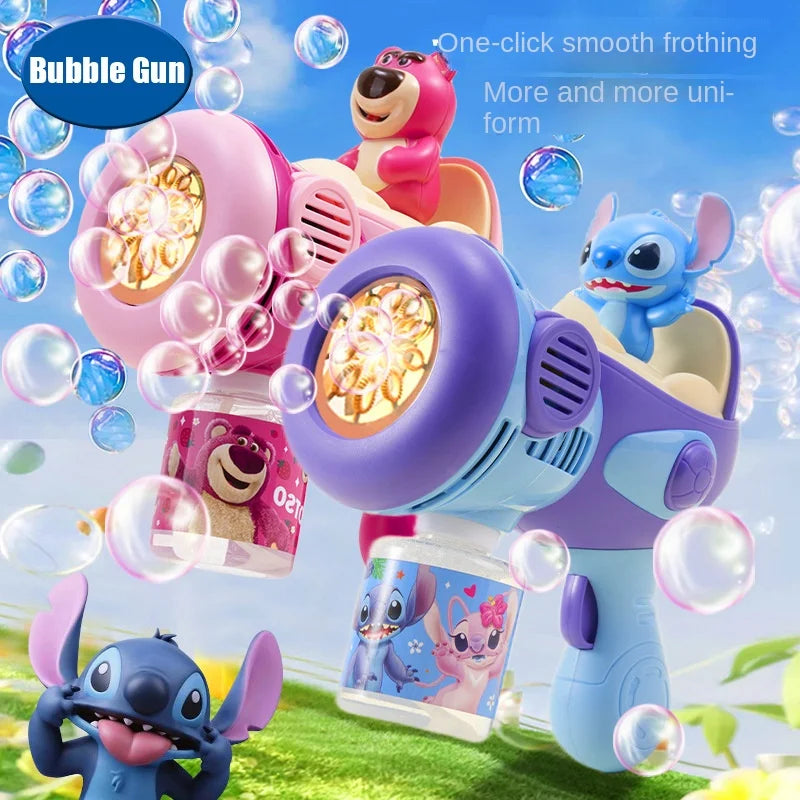 Bubble Gun Toys for 3+ Year Old Kids Boys Girls, Automatic Bubble Machine with Bubble Solution, Summer Outdoor Kids Toys
