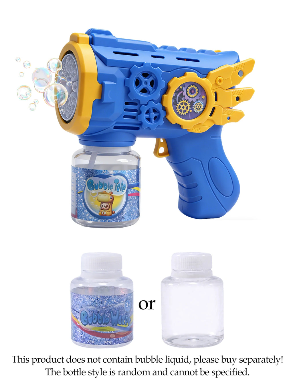 Bubble Gun Toys for 3+ Year Old Kids Boys Girls, Automatic Bubble Machine with Bubble Solution, Summer Outdoor Kids Toys for Ages 3-4,4-6,5-7, Birthday Party Gifts for 3 4 5 6 7 8 Year Old