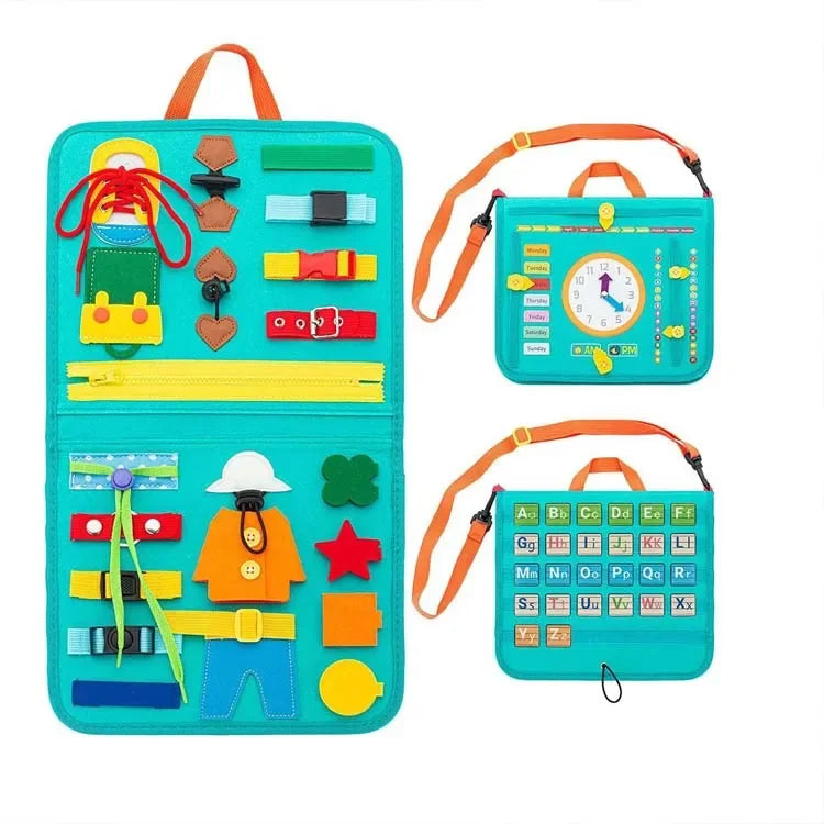Toddler Busy Board Montessori Toys for Boys, Sensory Book Educational Activities for Learning Fine Motor Skills, Birthday Gifts for Boys Toddlers