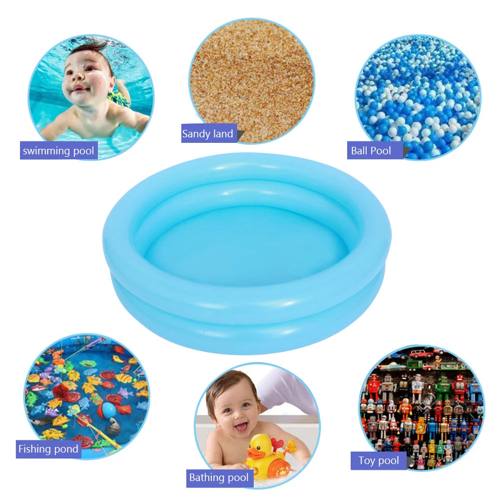 Garden Round Inflatable Baby Swimming Pool, Portable Inflatable Child/Children Little Pump Pool,Kiddie Paddling Pool Indoor&Outdoor Toddler Water Game Play Center for Kids/Girl/Boy