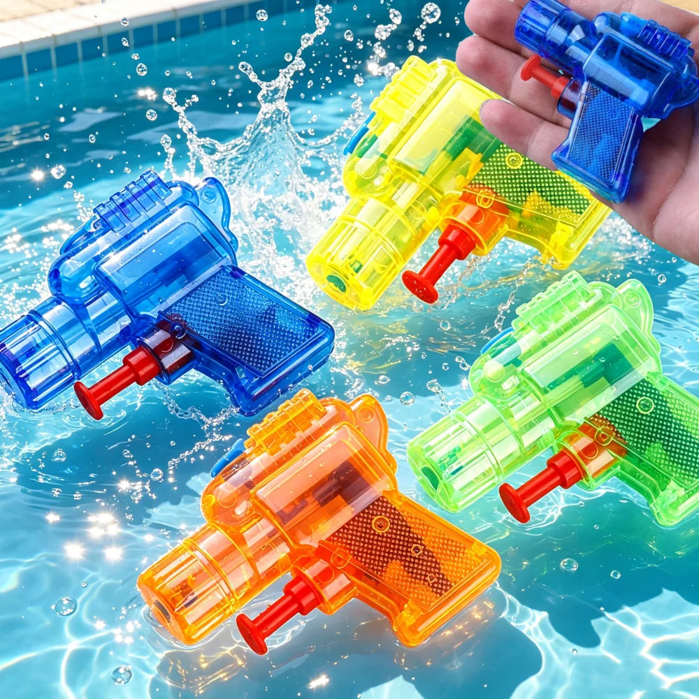 5/10pcs Mini Transparent Water Gun Toy Small Squirt Gun for Kids Summer Outdoor Beach Pool Party Water Fight Games and Gift
