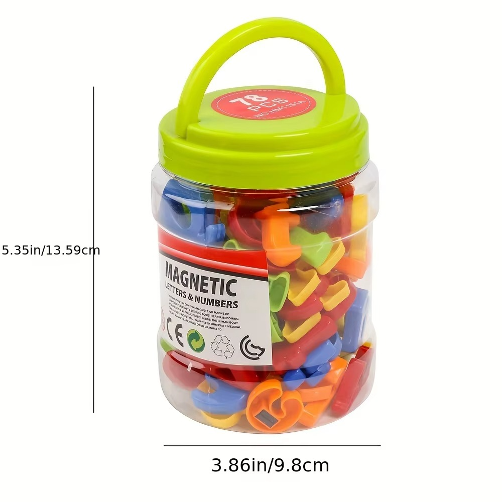Magnetic Letters and Numbers – Upgraded Magnets & 6 Colors - Alphabet Magnets for Toddlers, Fridge & Whiteboard Learning Set
