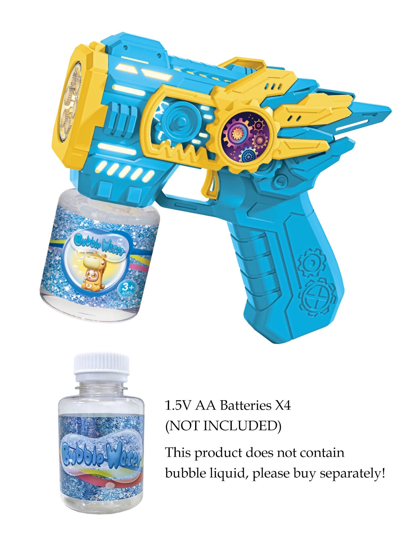 Bubble Gun Toys for 3+ Year Old Kids Boys Girls, Automatic Bubble Machine with Bubble Solution, Summer Outdoor Kids Toys for Ages 3-4,4-6,5-7, Birthday Party Gifts for 3 4 5 6 7 8 Year Old