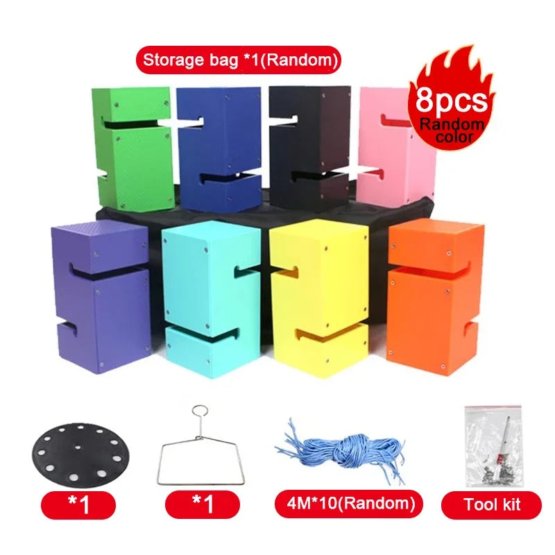 Teamwork Blocks Set,  Team Building Games for Adults, Durable ABS Activity Kits for Corporate Work, Giant Tower Stack Game Office & Outdoor