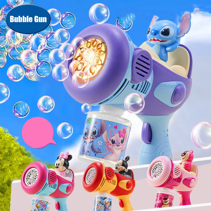Bubble Gun Toys for 3+ Year Old Kids Boys Girls, Automatic Bubble Machine with Bubble Solution, Summer Outdoor Kids Toys
