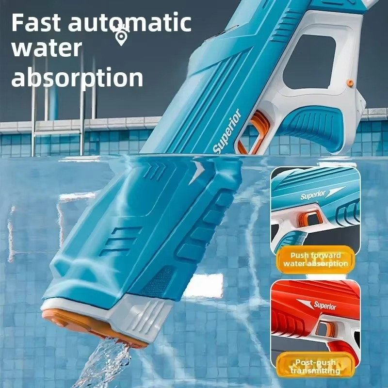 Electric Water Blaster, Outdoor Squirt Gun with LED Display, SpyraGO, Blue- Automatic Water Blast Guns for Beach, Backyard, Patio, and Garden