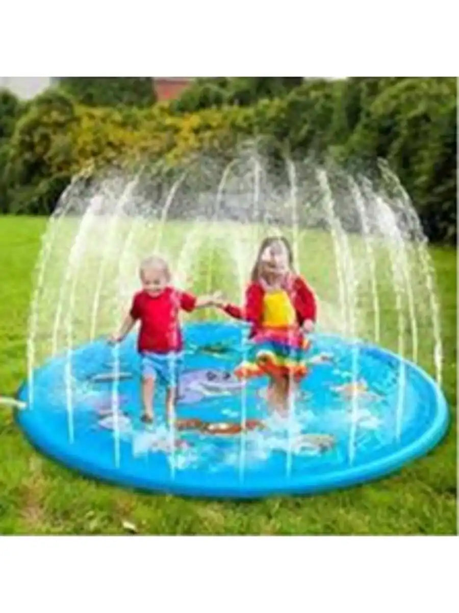 Splash Pad for Dogs & Kids - Anti-Slip Dog Pool for Large Dogs, 0.58 mm Thickened Durable Outdoor Water Play Mat, Summer Sprinkler Toy for Backyard