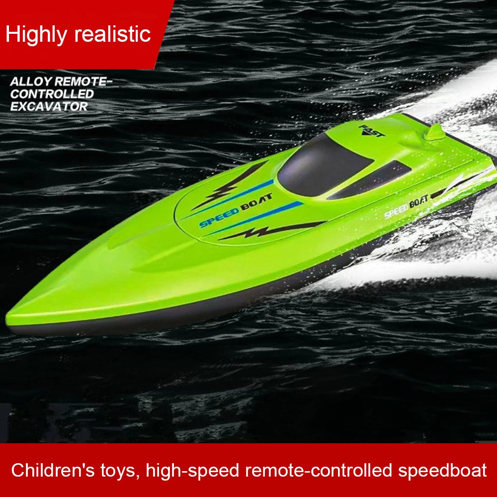 Children's High Speed Remote Control Boat Toy Submersible Electric Speedboat Simulated Ship Model for Boys Watercraft