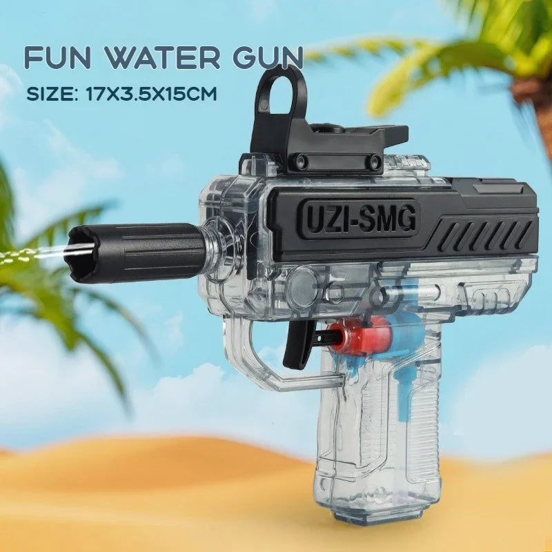 Electric Water Gun for Kids&Adults-Automatic Squirt Gun with 32FT Long Range,400ML Large Tank,Rechargeable Battery,LED Light Effect for Summer Outdoor Pool Beach Backyard Water Fight Games