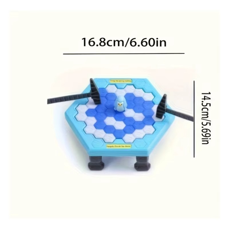 Save The Penguin Ice Tapping Rescue Game, Penguin Trap Board Game with Ice Blocks, Hammer & Spinner, Portable Family Tabletop Game for Kids, Travel, Camping, Game Night & Birthday Parties
