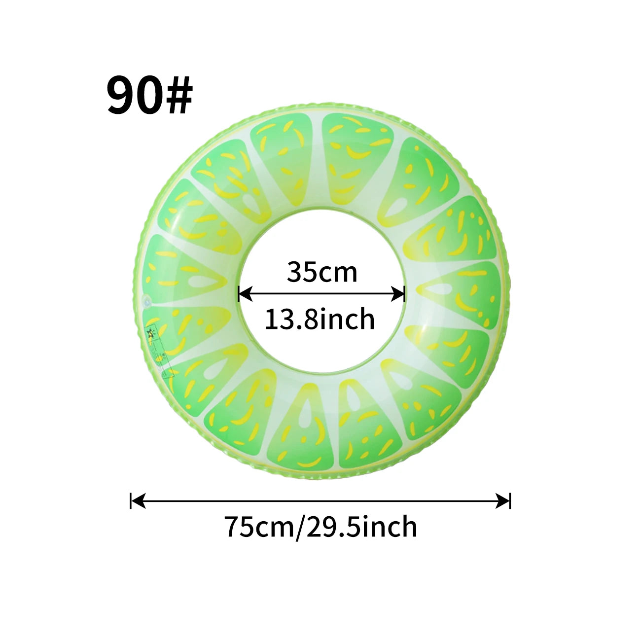 Fruit Pool Float, Watermelon Orange Lemon Swim Tube Ring, Inflatable Swim Pool Party Inner Tube for Kids