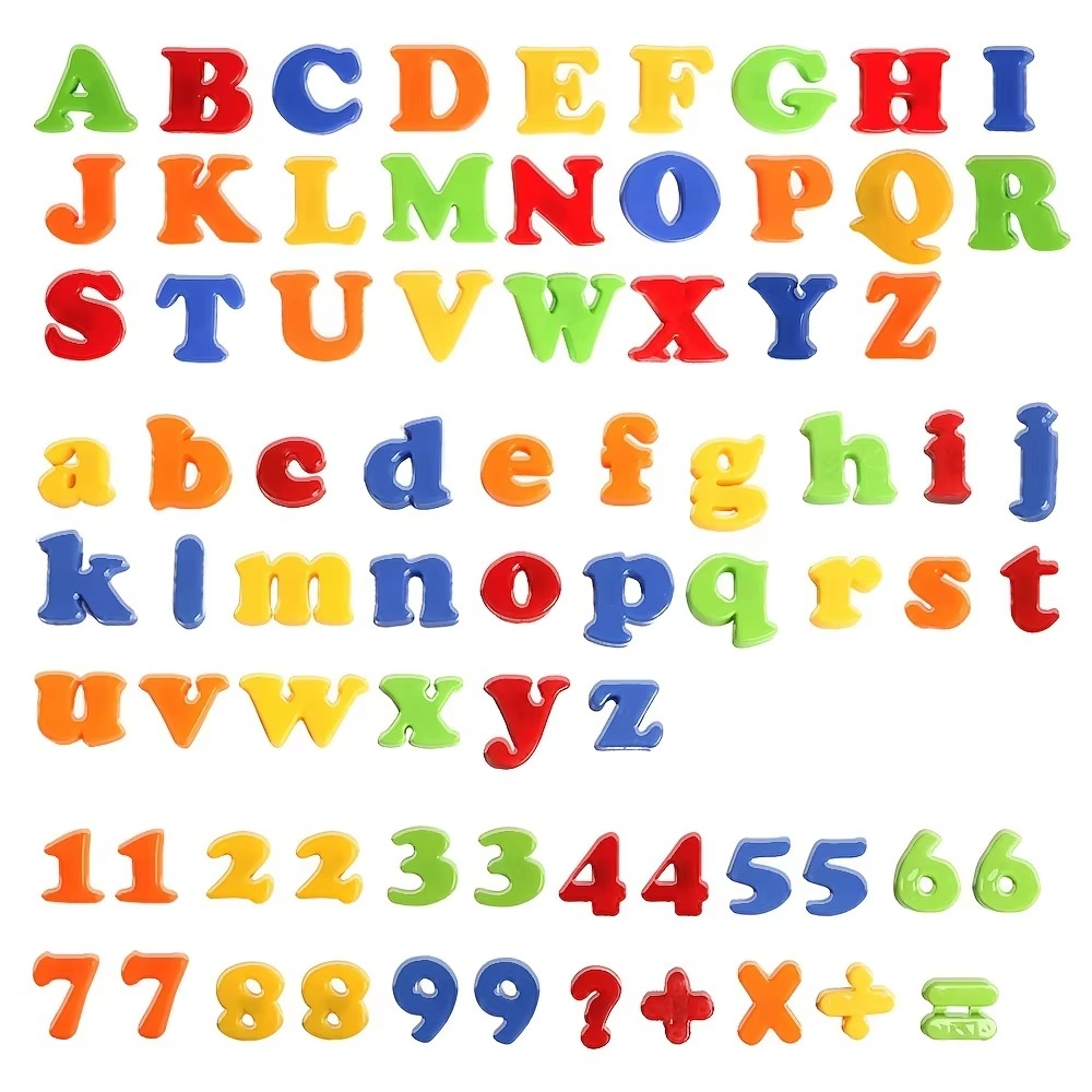 Magnetic Letters and Numbers – Upgraded Magnets & 6 Colors - Alphabet Magnets for Toddlers, Fridge & Whiteboard Learning Set