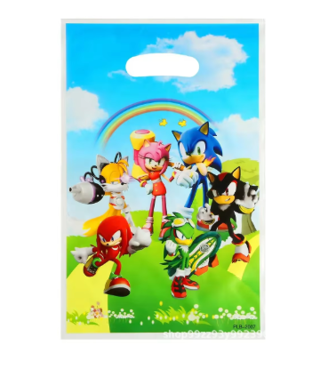 Sonic the Hedgehog Birthday Party Gift Bags – Cartoon Candy Treat Bags for Kids, Sonic Theme Party Decorations & Supplies, Goodie Bags for Birthday, Baby Shower & Events