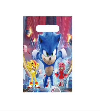 Sonic the Hedgehog Birthday Party Gift Bags – Cartoon Candy Treat Bags for Kids, Sonic Theme Party Decorations & Supplies, Goodie Bags for Birthday, Baby Shower & Events