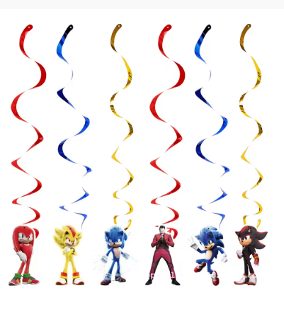 New Sonic the Hedgehog Birthday Party Decorations Set – Action Figure Toy with Paper Plates, Cups, Napkins, Tablecloth, Knife & Fork, Kids Party Supplies & Gifts