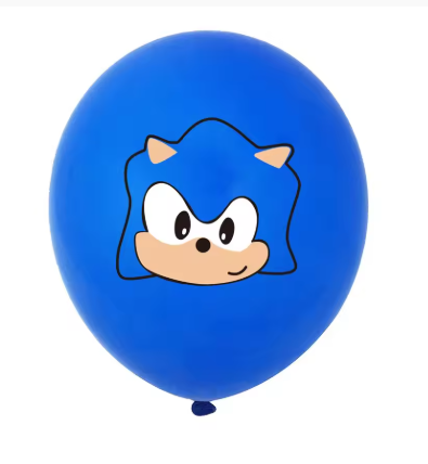 10PCS Sonic the Hedgehog Latex Balloons – Superhero Game Theme Birthday Party Decorations, Happy Birthday Balloons for Kids, Sonic Fans Party Supplies