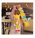 Cartoon Super Sonic Keychain – Game Character Hedgehog Action Doll Pendant, Creative Toy Keyring for School Bags, Backpacks & Keys, Gift for Boys