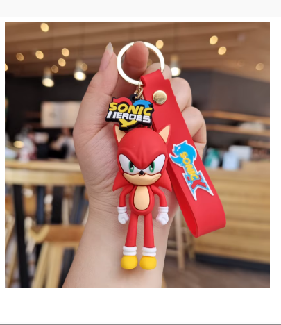Cartoon Super Sonic Keychain – Game Character Hedgehog Action Doll Pendant, Creative Toy Keyring for School Bags, Backpacks & Keys, Gift for Boys