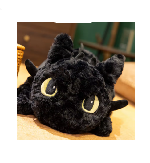 55/70CM Cute Little Dragon Plush Toy – Soft Cartoon Anime Stuffed Animal Doll, Sofa Bed Pillow Cushion, Kids Christmas & Birthday Gift