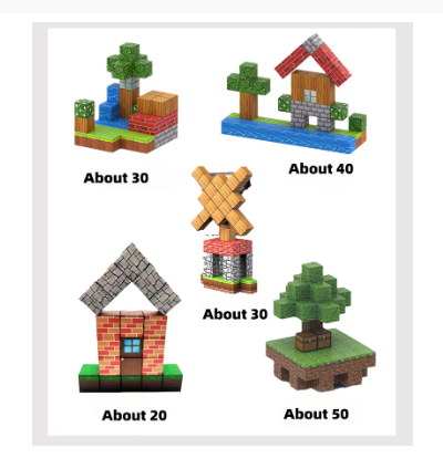 500PCS Magnetic Building Blocks Mine World Set – Montessori STEM Magnet Cube Construction Kit, Educational Sensory Toy Gift for Kids Boys & Girls