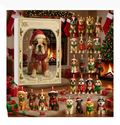 24 Days Dog Advent Calendar with 2D Acrylic Charms – Christmas Countdown Ornament Set, Cute Puppy Charms for Kids, Pet Lovers, Window & Backpack Decoration