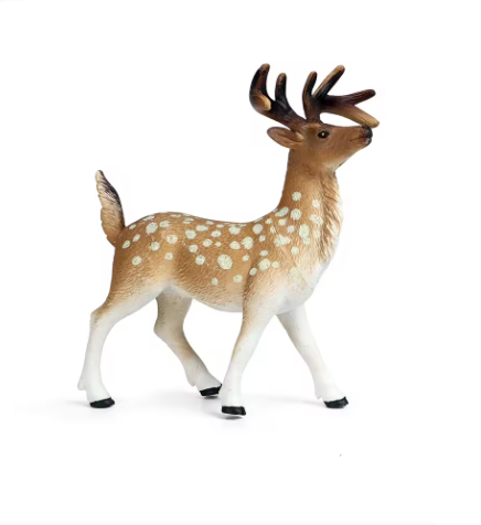 Oenux Zoo World Wild Animal Model Figures – Lion, Tiger, Elephant, Deer, Goat, Horse, Cow PVC Educational Farm & Safari Animal Toys for Kids
