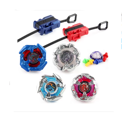 BX168-A10 4PCS Spinning Top Burst Set – BX-19, BX-20, BX-21, BX-00 Tops with Launcher Toy Gift for Kids