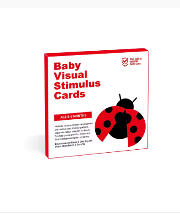 Baby Visual Stimulation Cards – High Contrast Black & White Flashcards for Newborns 0–36 Months | Infant Sensory Early Learning Toy