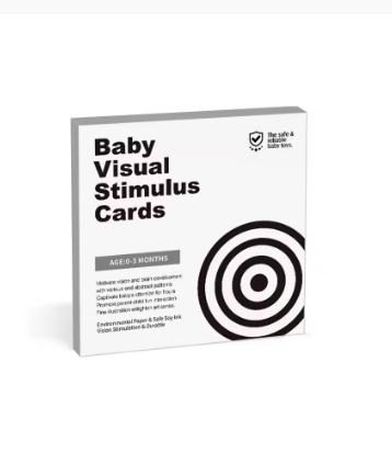 Baby Visual Stimulation Cards – High Contrast Black & White Flashcards for Newborns 0–36 Months | Infant Sensory Early Learning Toy
