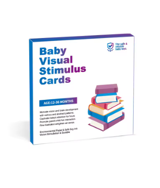 Baby Visual Stimulation Cards – High Contrast Black & White Flashcards for Newborns 0–36 Months | Infant Sensory Early Learning Toy