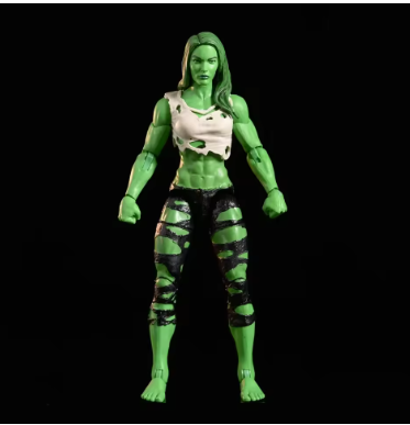 6-Inch Green Superheroine Action Figure – Angry & Normal Head Version, Articulated Collectible Model (Loose, No Extra Hands)